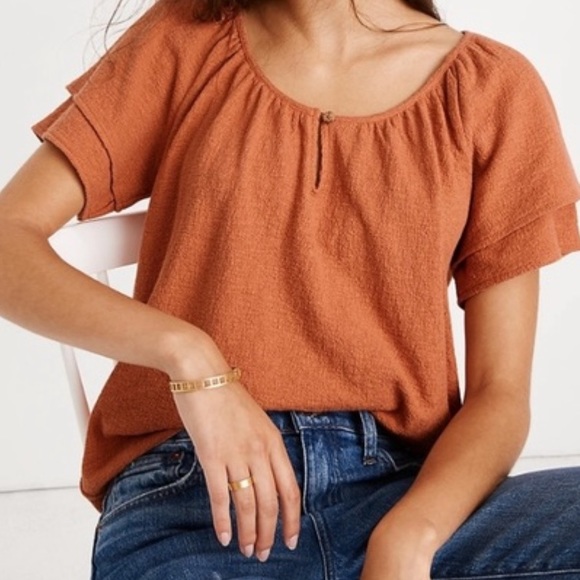 Madewell Tops - Madewell Texture & Thread Tiered Sleeve Top
